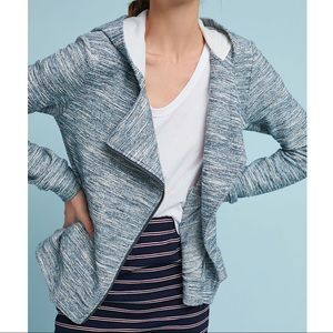 Anthropologie Hooded Moto Jacket Sat/Sun Sz S EUC
